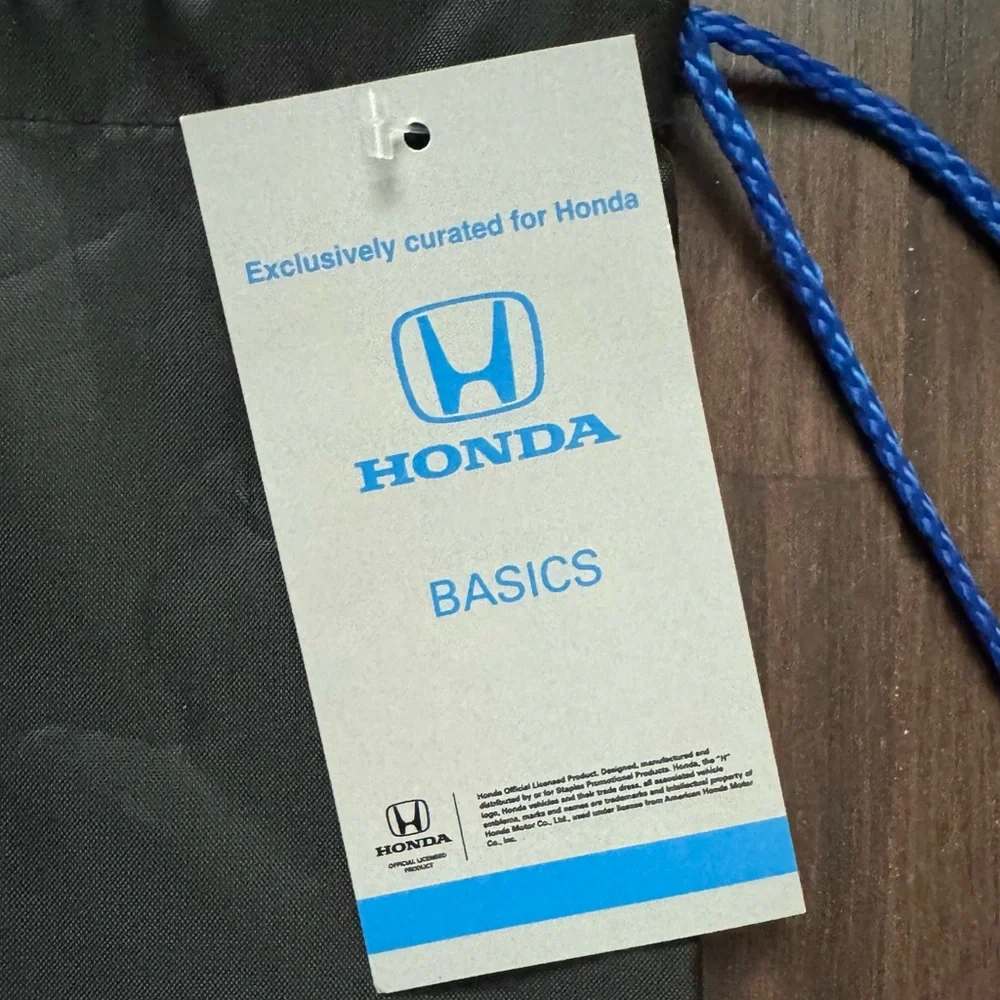 NWT Honda Black and Blue Drawstring Bag